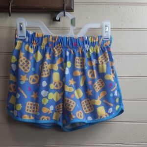 Cat & Jack Blue Shorts with Colorful Snack Print